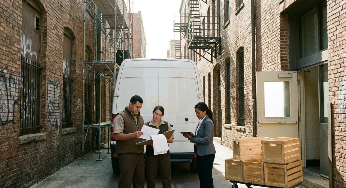 Laredo alley delivery access and clearance check