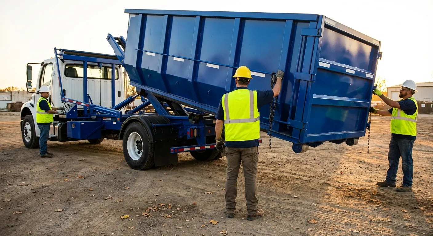 Commercial debris containment dumpster in Laredo, TX